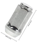 Chrome Plated Steel Wheel Lug Nuts For Rv And Car Hubs Super Easy Install Closed End Replacement Kit With Polished Stylish Finish To Upgrade Ride Style, 1.77 in x 0.90 in