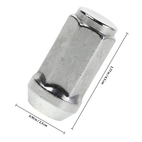 Premium Silver Chrome Plated Steel Truck Lug Nuts Replacement Kit For Rv Wheel Hubs With Easy Install And Rust Resistance For A Custom Ride Look, 1.77 in x 0.90 in