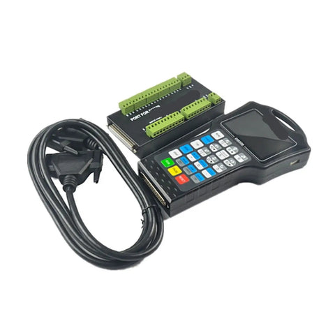 3 And 4 Axis DM500 Handheld Offline Motion Controller With Pendant For CAD CAM G Code USB Flash Drive Included 500kHz Fast CNC Controller For Precise Machining And Plug And Play Portable Offline Programming, with cable and terminal block