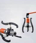 30 Ton Hydraulic Gear Puller With Adjustable Two Or Three Jaw Configurations And Heavy Duty Forged Steel Bearing Hub Separator Tool, showcasing two jaw setup.
