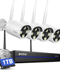 4K 16 Channel Home Security System With Outdoor Weatherproof Cameras All Day Recording 4K NVR 2TB HDD Two Way Talk Dual Band WiFi