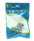 Packaging of 30 Pack Rubber Furniture Feet Bumpers With M4x30mm Hex Socket Screws And Nuts, Black Rubber and Metal Floor Protectors