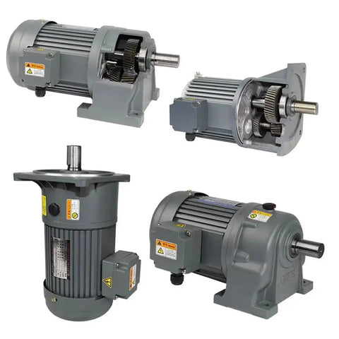 Heavy Duty Three Phase Gear Reducer Motor 380V Horizontal Variable Frequency Speed Control 100W To 7.5KW industrial motor from various angles