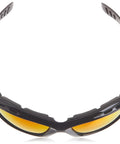 Shade 5 Mirrored Safety Glasses With Pro Grade Shatterproof Lenses, front view with black frame and mirrored lenses