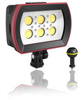 Underwater Video Light For Diving, Pro Grade 6000LM LED, 130ft Waterproof, GoPro Compatible with Ball Head YS Mount