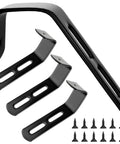 Heavy Duty Angled Bunk Bed Ladder Hooks 4 Pack With Mounting Screws, black steel bracket hooks for RV storage and bed safety upgrades