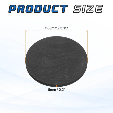 High Purity Graphite Block Disk Ingot Plate Sheet 80 By 5 Millimeters For Melting Casting And Electrolysis Pack Of 2 Black