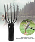 Five Prong Canopy Stainless Steel Fishing Harpoon Gig Fork With Barbed Hooks For Spearfishing Salmon Eel Frog Heavy Duty