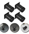 Adjustable Black Stainless Steel Furniture Legs 4 Pack With Height Adjustment And Non Slip Stability For Tables And Sofas
