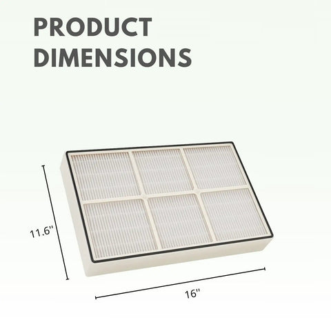 Small True HEPA Filter For Whirlpool Whispure And Kenmore Air Purifiers AP150 AP250 AP25030K with dimensions 16x11.6 inches