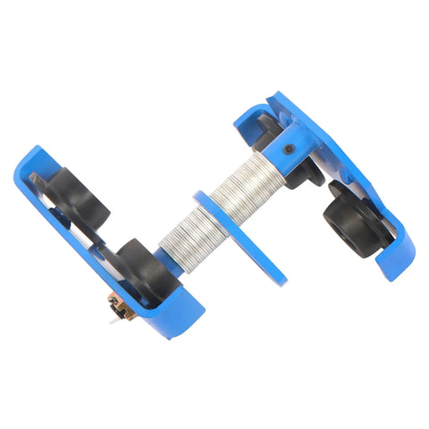 Manual Beam Pushing Trolley Up To 2200 Lbs 1 Ton For I-Beam Rails, Alloy Steel, Double Track Roller, Adjustable 65-190mm, side view