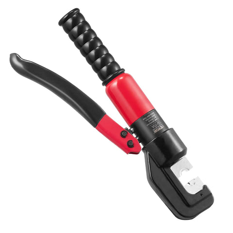 Heavy-Duty Hydraulic Crimping Tool Kit for AWG 12 to 2/0 Copper and Aluminum Terminals, Battery Lug Crimper With 6-Ton Pump