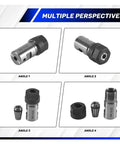 Heavy Duty Collet Chuck Spindle Extension Rod For Milling Machines And Lathes, multiple views showcasing design and features.