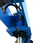 Close-up of Heavy Duty 50 Ton Hydraulic Press Brake Bender For Metal Fabrication 220V Three Phase Two Cylinder machine arm and hoses
