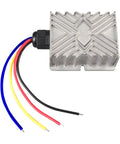 Top view of Isolated DC To DC Converter 30V 120V Input To 12V Output 10A 120W Step Down Power Supply with visible wires for connections.