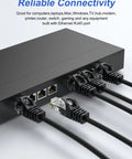 Short One Foot Cat6 Ethernet Cable 2 Pack For Gaming And Fast Networking 10Gbps RJ45 connected to router ports