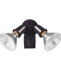 Dual Head Motion Sensor Security Flood Light 240W 110 Degree Detection 60 Foot Range Hardwired Outdoor Flood Light Bronze Weather Resistant