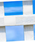 White fence with Self Adhesive PVC Siding Patch Kit With 10 Sheets For Quick Wall Panel And Fence Hole Repair applied