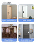 Hassle Free Keyless Smart Deadbolt Featuring Instant Fingerprint Recognition And Numeric Keypad on home, office, hotel, and entry doors.