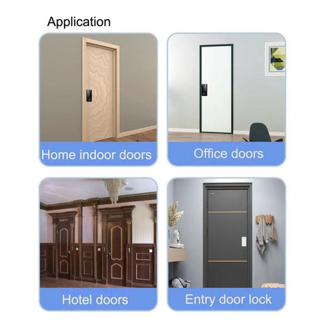 Hassle Free Keyless Smart Deadbolt Featuring Instant Fingerprint Recognition And Numeric Keypad on home, office, hotel, and entry doors.