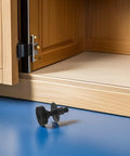 Heavy Duty Adjustable Leveling Feet for Furniture, Four Pack with 3/8-16 Inch Thread, carbon steel, near wooden cabinet