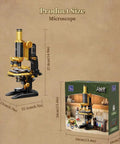 Retro Microscope Building Kit With Antique Brass Finish For Adults Dope DIY Science Toy Realistic Brass Details Hands On STEM Project Educational Desk Decor For Makers And Curious Minds, 37.8cm tall