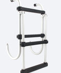 Four Step Aluminum Folding Boat Ladder Delivers Five Hundred Pound Capacity With Non Slip Steps Lightweight Removable Design For Pontoons Yachts And Docks Built Tough For Adults Kids And Gear.