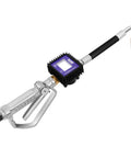 Heavy Duty Digital Oil Control Valve Meter Nozzle Pneumatic Flow Gun with Cozy Grip Handle, 22.83 inches, silver black design.
