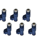 Cadillac Catera Saab 900 9000 9-5 Fuel Injector Set 6 PCS 0280155712 Replacement For Better MPG And Smoother Engine Performance Gas Saver Smooth Idle Improve Fuel Delivery; six blue injectors