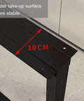 Close-up of Badass 2 Pack Heavy Duty Steel Table Legs Industrial Modern Style showing 10 CM wider take-up surface for stability.