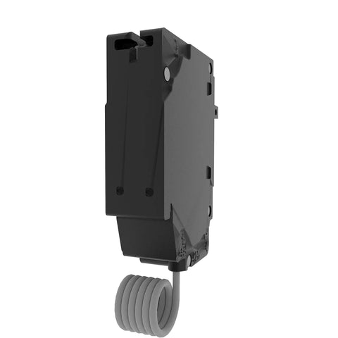 15 Amp 120 Volt Tandem CAFCI Type QTA Circuit Breaker Two Circuits In One 1 Pole LED Trip Indicators shown from side view
