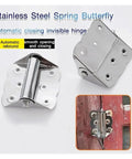 Stainless Steel Butterfly Hinge With Auto Closing Flush Mount Rustproof Spring Cabinet Door Window Hardware Built To Last