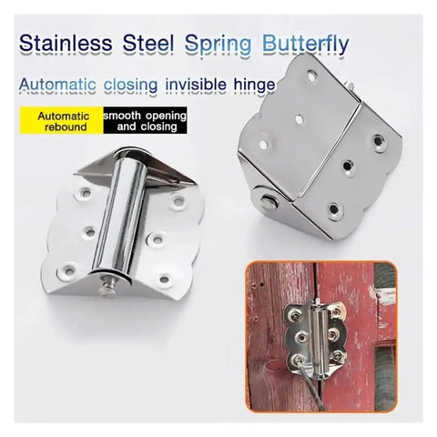 Stainless Steel Butterfly Hinge With Auto Closing Flush Mount Rustproof Spring Cabinet Door Window Hardware Built To Last