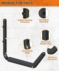 Beefy Wall Mount Kayak Storage Rack With Mega EVA Foam And Rubber Bushing For Lockdown Paddle Board And Surfboard Hangers 6 Pack showing product details.