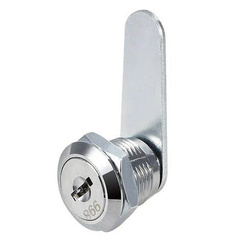 Cam Lock For Drawer Cabinet 0.69 Inch Outside Cylinder, Five Eighths Inch Length, Zinc Alloy Chrome Finish, Keyed Different No. 3 Cam