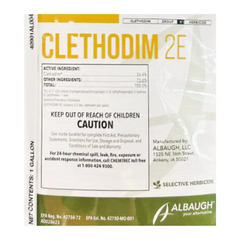 Postemergence Grass Herbicide That Keeps Lawns Lookin Good And Is Easy To Use With Flexible Coverage For Spot Treatments At 0.1 To 0.2 Ounces Per Gallon Or Broadcast At 8 To 16 Ounces Per Acre, Clethodim 2E 1 gallon jug