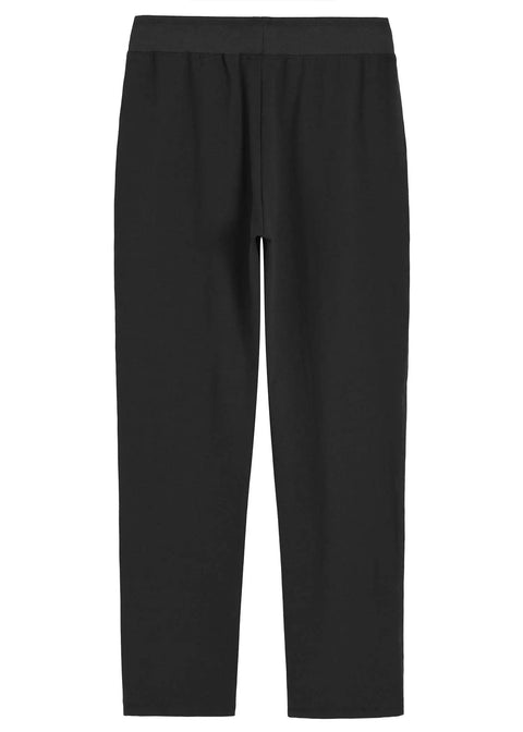Women's Cotton Sweatpants With Pockets In Black, Cozy Lounge Pants With Elastic Drawstring Waist, Comfortable For 3X To 4X Plus Sizes