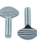 Heavy Hitting 20 Pack Galvanized Carbon Steel Thumb Screws 1/4 Inch 20 Thread By 3/4 Inch Length showing smooth knurled grip design.