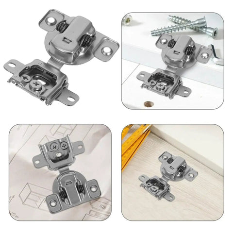 Two Pack Metal Cabinet Hinges With Soft Close Concealed Adjustable Folding Design For Inward Opening Electrical Cabinet Doors
