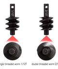 Underdrive Differential Gears Set For 1/24 RC Crawler 1/12T Steel Worm Gear Upgrade Kit For Axial SCX24 showing single and double threaded worms.