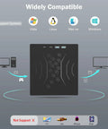 7 In 1 External CD DVD Drive For Laptop With USB 3.0 And Type C Support, Fast Data Transfer Up To 5 Gbps, Backward Compatible With USB 2.0 And USB 1.1, Reads And Burns CDs And DVDs, Plug And Play, Portable External Drive, black 7-in-1 hub shown with Windows, Mac OS, Linux, and Vista compatibility