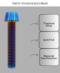 Slick Burnt Blue Titanium M6x30mm Bolts Six Pack Socket Head Cap Screws with detailed materials and specifications