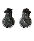Pair of vacuum drive traveling wheels with black housings and white rims, for Ecovacs Deebot X1/X1s Pro/Omni T10/T20