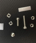 Filament IR Sensor Upgrade Kit For Prusa I3 MK2.5 MK3 Series components, including steel ball, magnets, screws, and nuts on black surface.