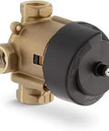 MasterShower Three Quarter Inch Transfer Valve for Shower Two Way Or Three Way Setup brass body with black handle
