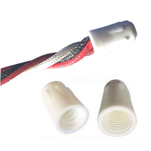 20-pack ceramic wire connectors, small size, 22-14 AWG, 600V high-heat twist caps with white ceramic ends