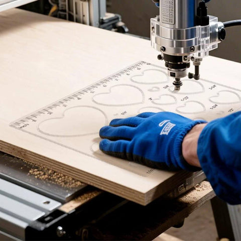 Two Piece 15 In One Acrylic Router Templates For Woodworking With Heart Inlay Template And Circle Template Jig Drawing Cut Guide Pro Grade Inlay Tools And Accessories Set For DIY Wood Projects on wood with routing machine