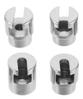 4 Piece Portable Dent Tool Kit With Replacement Heads For Auto Body And Sheet Metal Repair Silver Iron Build Compact Slide Hammer Dent Puller For Pros And DIY Car Folks replacement heads close-up