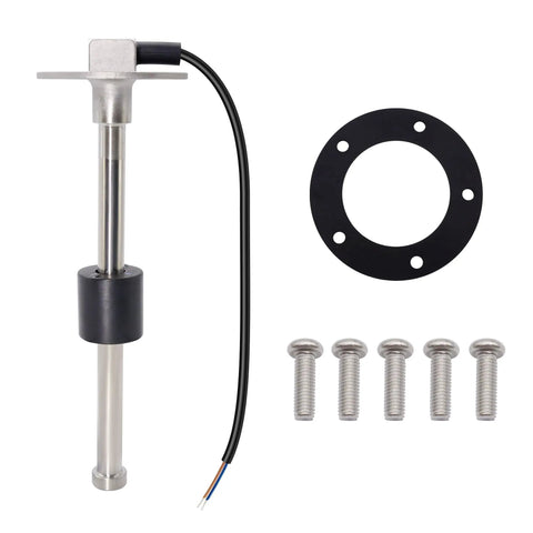 0 To 190 Ohms Marine Fuel Sending Unit 8 Inch Stainless Steel Boat Gas Tank Sender Gauge Sensor with mounting accessories