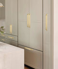 2 Pack Champagne Bronze Cabinet Pulls With Backplates, 7 1/2 Inch Center-to-Center Drawer Handles on modern kitchen cabinets